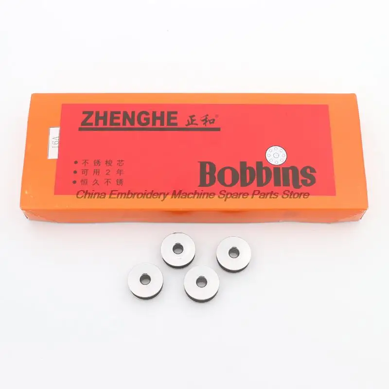 

100pcs Zhenghe Stainless Steel Bobbin 1.6 Times High Hardness Bobbins Diameter 23mm Yuemei Computer Embroidery Machine Parts