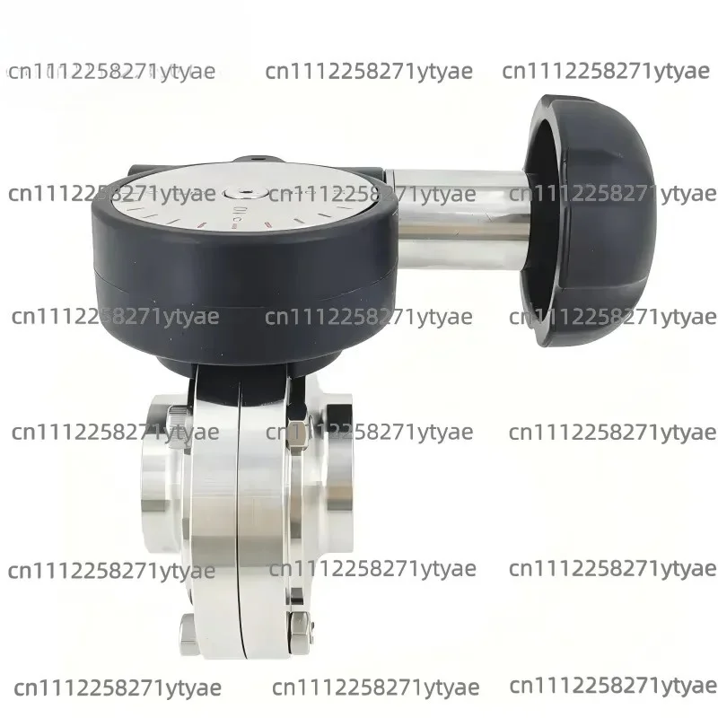 SS316L Stainless Steel Sanitary Welded Butterfly Valve with Fine Adjustment Handwheel