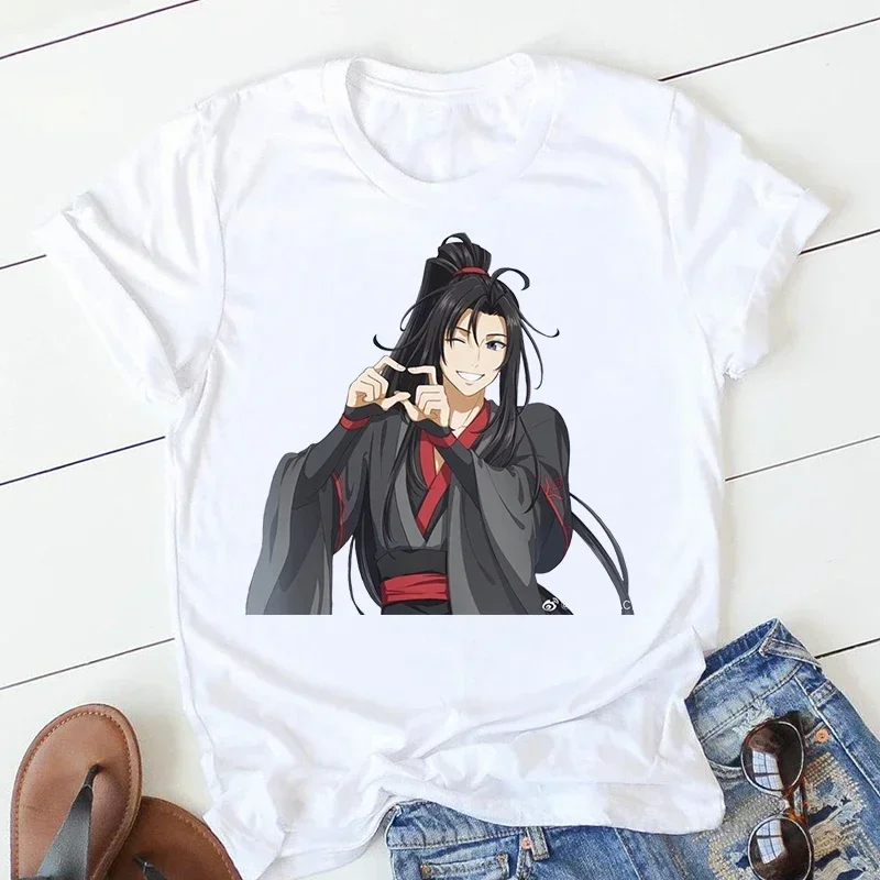 2025 New Women T-shirt Anime Mo Dao Zu Shi Print Clothes Tops Fashion Harajuku Summer Casual Short Sleeve T Shirt Y2k Clothing