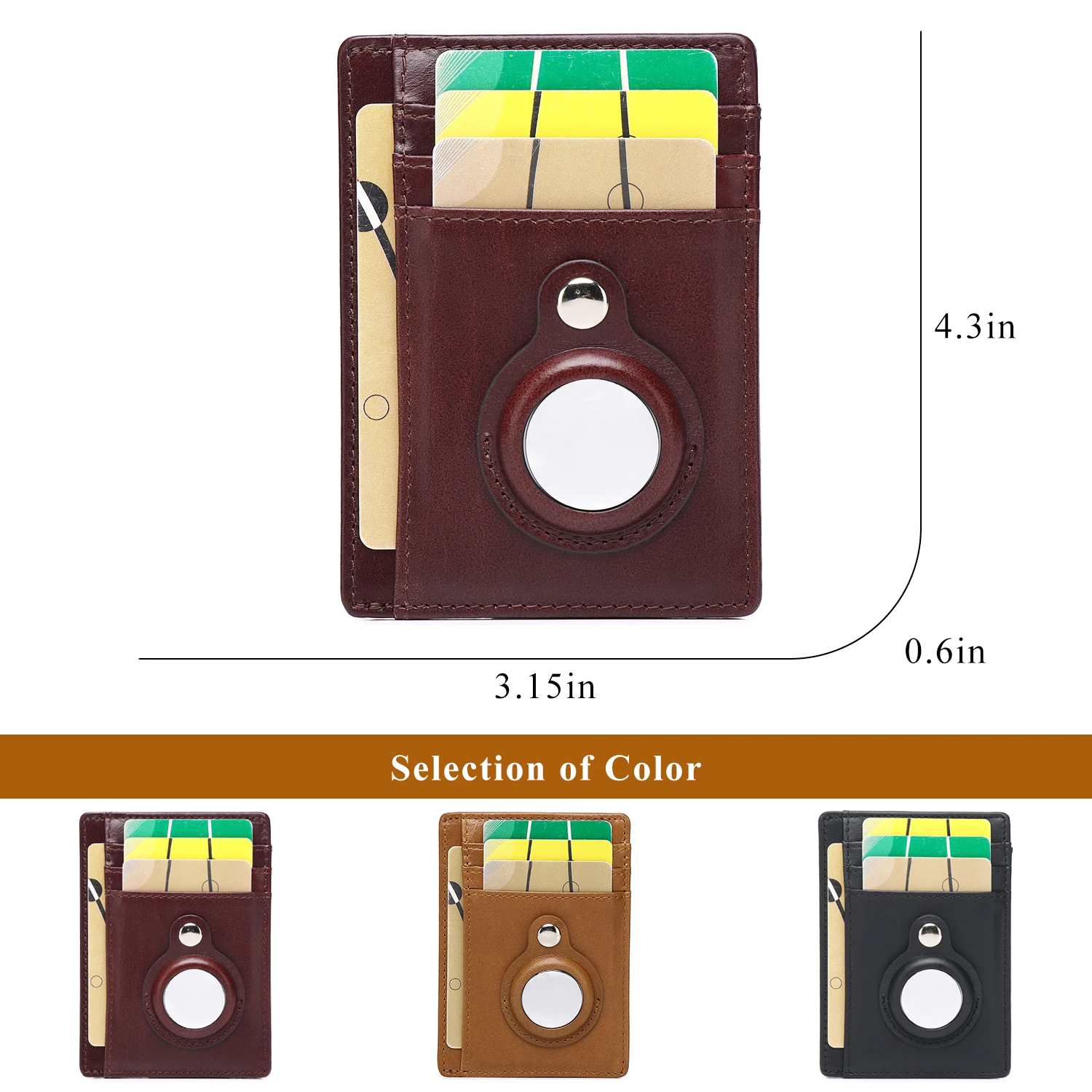 SCHLATUM Vintage Men's Genuine Leather RFID Credit Card Holder Small Wallet Money Bag ID Card Case Mini Purse For Male