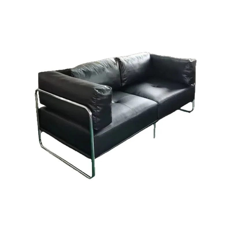 

Dopamine wind 2025 new rental room straight sofa Bauhaus fabric sofa living room small apartment type