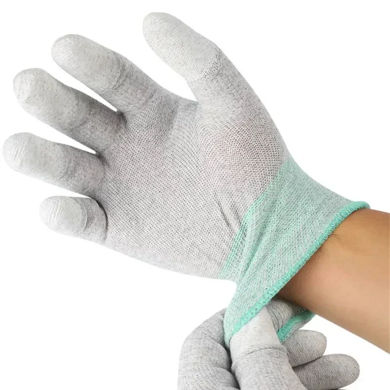 MECHANIC AS02 Durable Anti-static Carbon Fiber Gloves PU Coating Layer Electronic Parts Tablet Phone Repair Protective Gloves