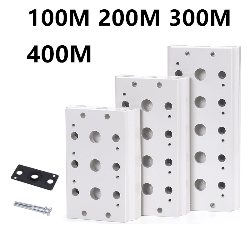100M 200M 300M 400M Valve Plate Base 4V110 4V210 4V310 Pneumatic Solenoid Valves Air Exhaust Manifold Manifold With Accessories