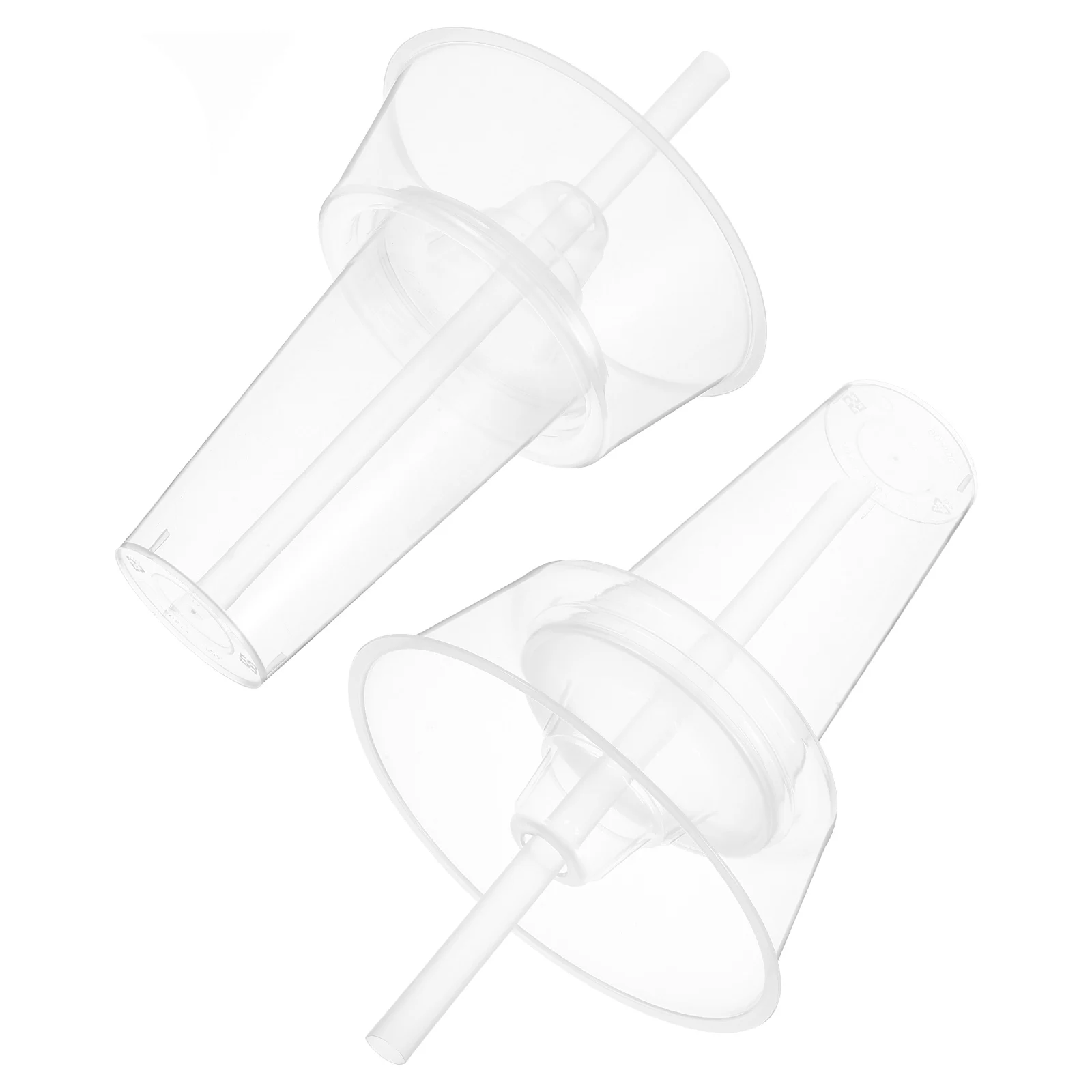 

2 Sets Smoking Cup Drink and Snack Tumblers Fried Buns Clear Plastic Cups Pp Coffee Ice Bowl French Fries with Forks