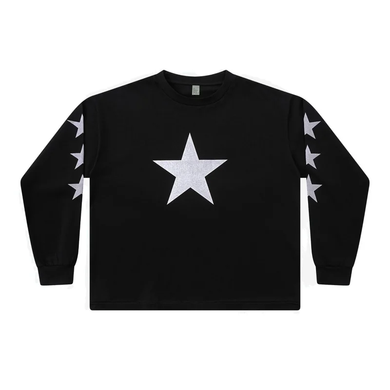 Stock High Quality Fashion Trend YZY Long Sleeve Tee Pattern Printing Men Women Oversize Casual Kanye West T-shirts