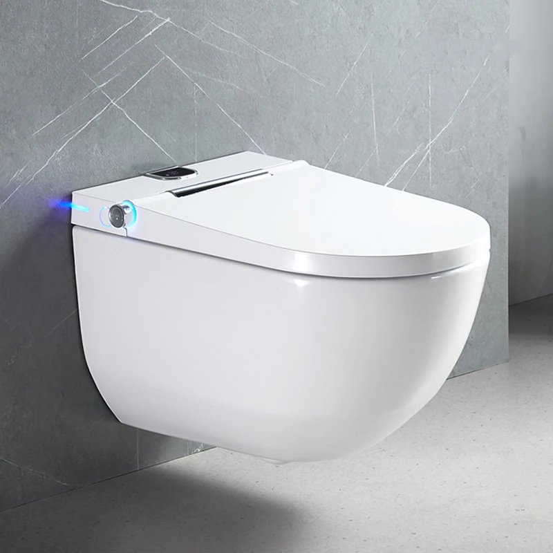 Hidden water tank wall hanging intelligent wc toilet automatic flush toilet bowl electric bidet wall hung smart toilet