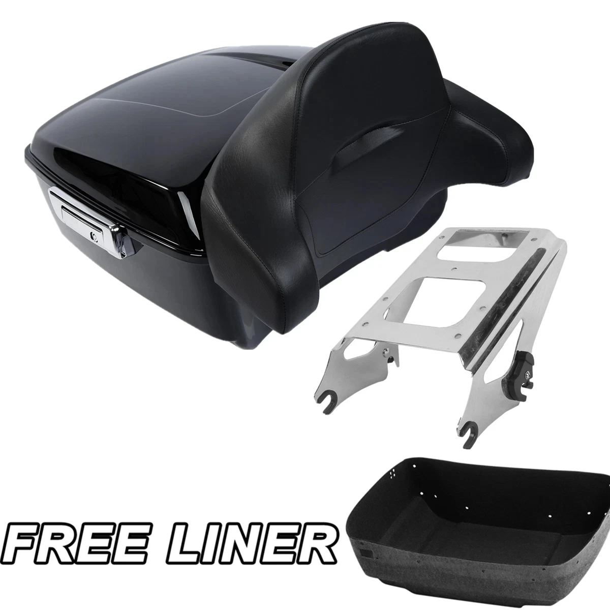 King Trunk Pad Mount Rack Fit For Harley Touring Street Glide Road King 2009-13