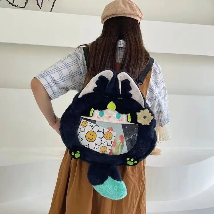 Genshin Impact Merchandise 2D Pain Funina Tighnari Xiangling Plush Backpack Single/Double Shoulder Crossbody Bag Birthday Gift