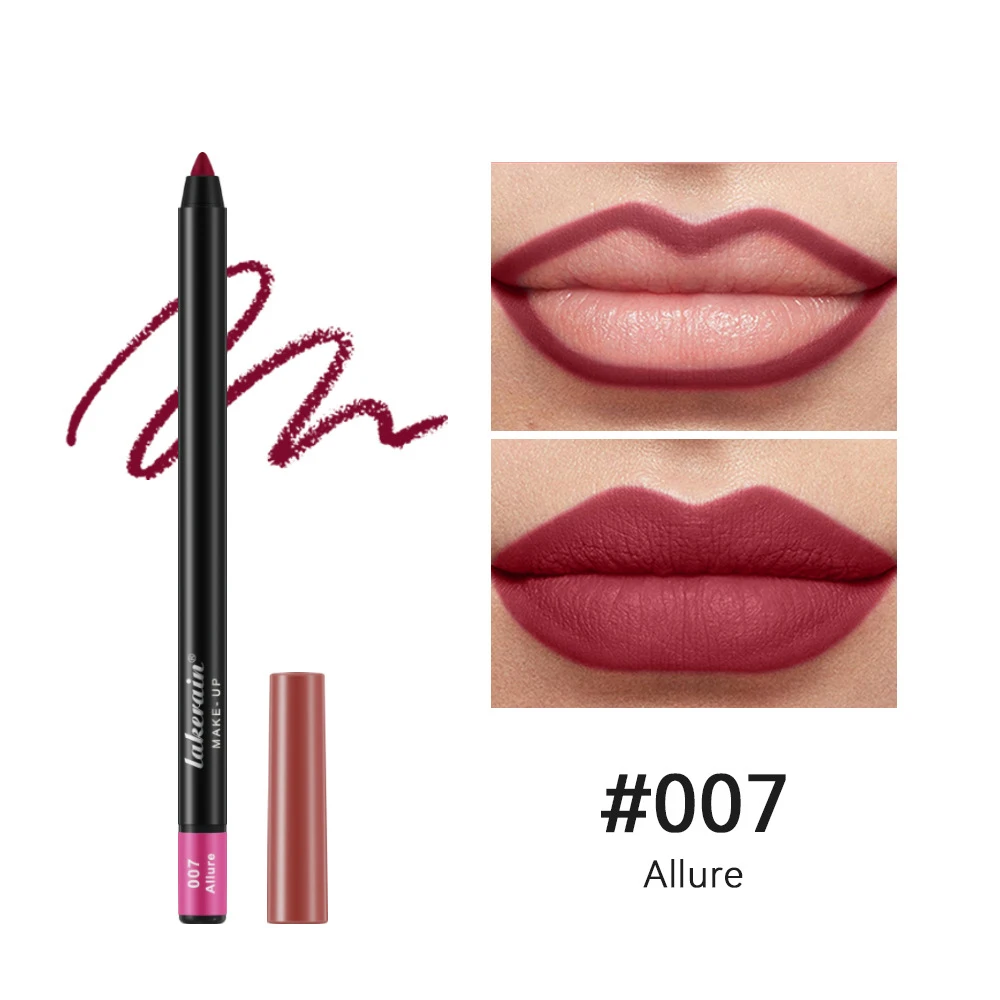 10 สีกันน้ํา Matte Lipliner ดินสอ Red Contour Tint ลิปสติก Long Lasting Non-stick Cup Moisturizing Lips แต่งหน้า