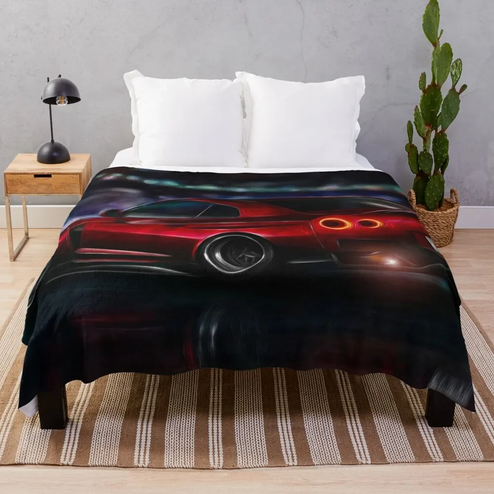 

NISSAN GTR Throw Blanket Soft Beds Camping For Baby Large Blankets