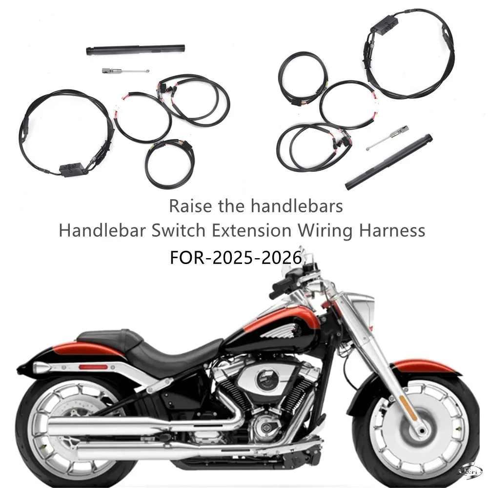 Motorcycle Handlebar Switch Extension Wiring Harness For Harley Softail Fat Boy Breakout FLSL Street Bob Standard FXST 25UP