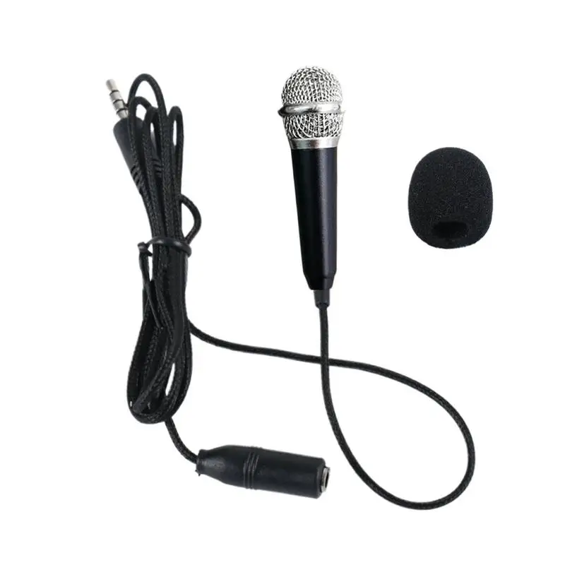 ميكروفون صغير للكاريوكي المحمولة صوت فيديو ميكروفون تسجيل الدخول ميكروفون مكبر للصوت للغناء البث