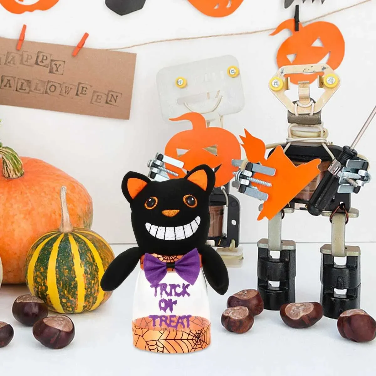 

Halloween Candy Jar Party Favors Holder Cookie Containers For Gift Giving Bottle Cloth Plastic Storage Child