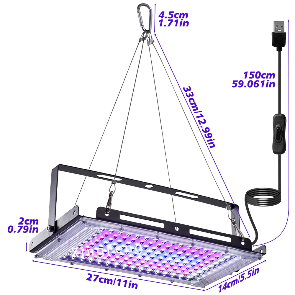 Nice 5V 144LEDs Plant Growth Light Full Spectrum Plant Light Indoor Greenhouse Plant USB Light For Flower Seedlings And Hydropon