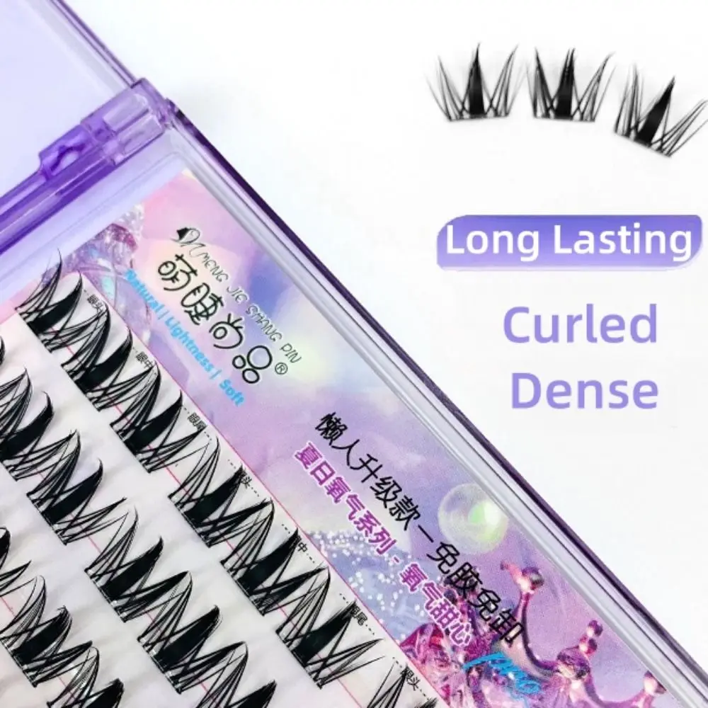 

Fashion Sweet Self Adhesive False Eyelashes Comic Eye Soft Glue Free Fake Eyelashes Curled DIY Cluster False Lashes Daily