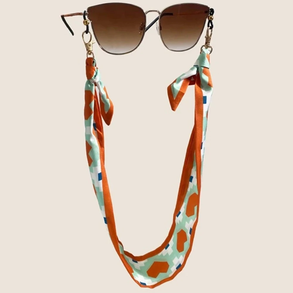 Neue Acryl-Nylon-Seil Winddichte Maskenkette Lanyard Bedruckter Seidenschal Glamouröse Brillenkette Halsband Brillenzubehör