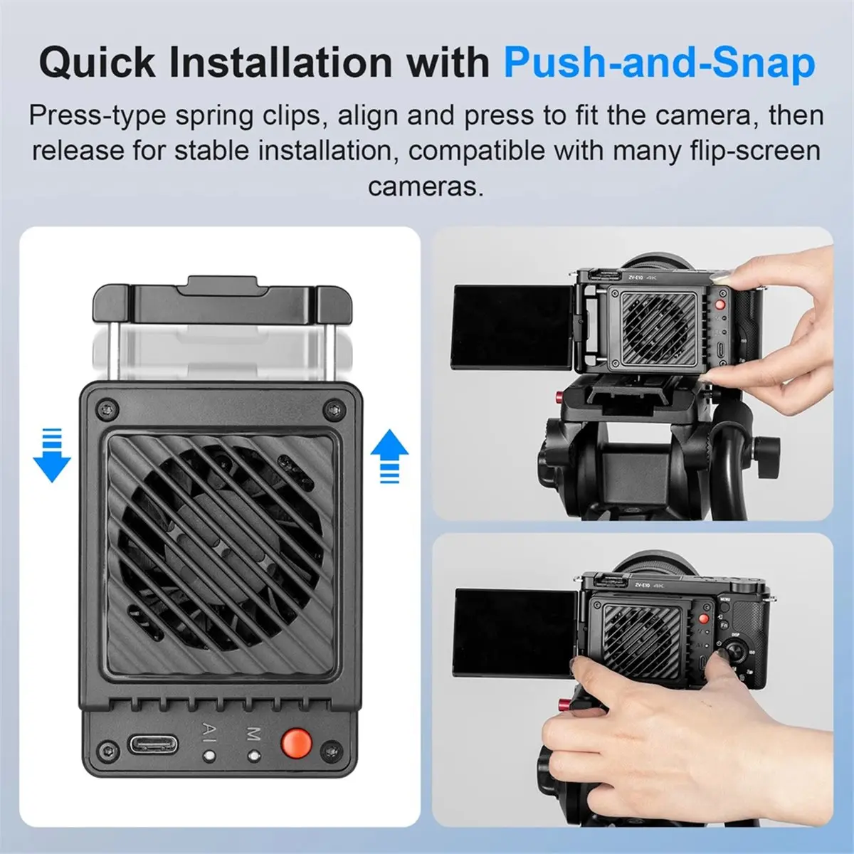 Semiconductor Camera Cooler Fan Radiator Camera Cooling Device Plastic