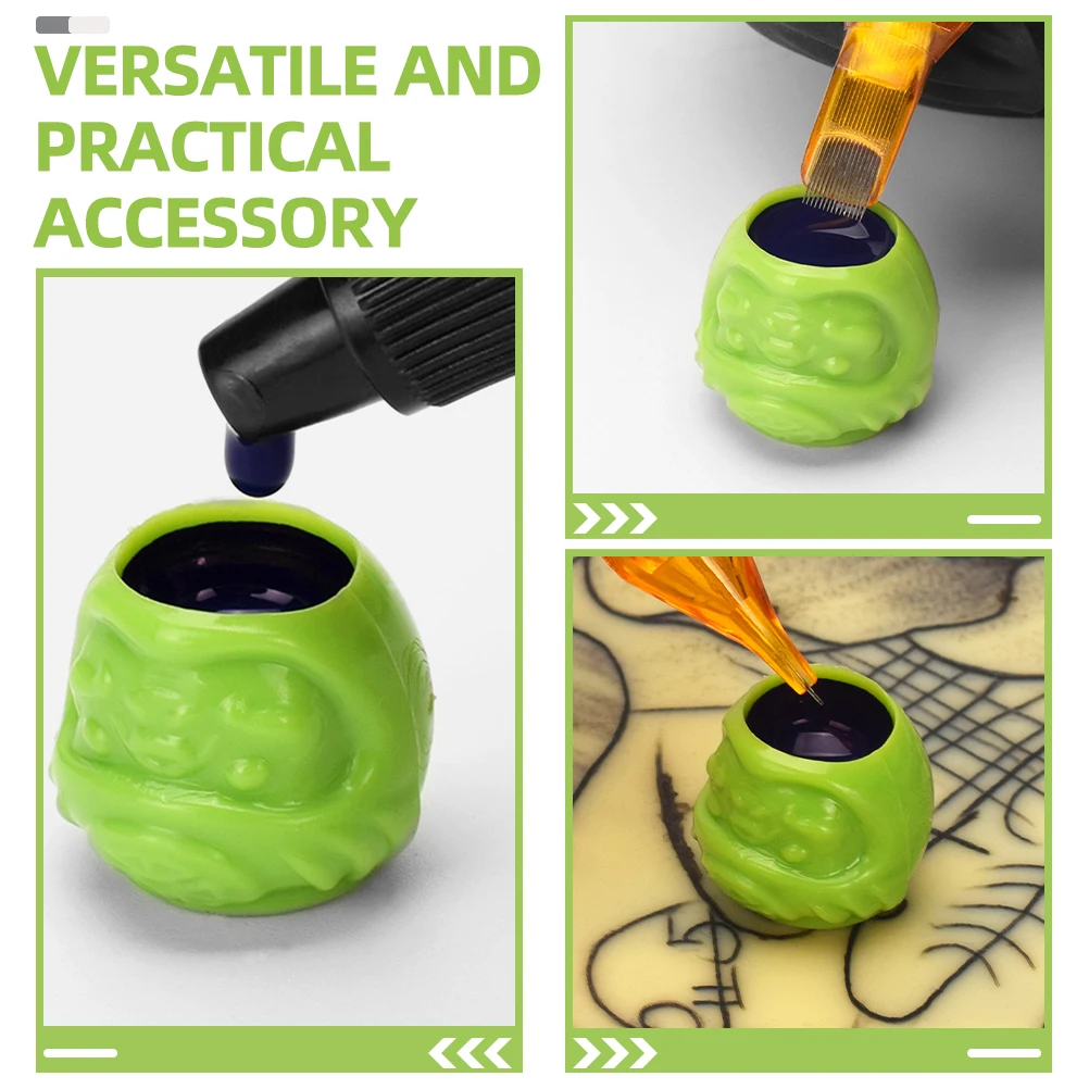 

200Pcs Disposable Tattoo Ink Cups Small Pigment Containers Plastic Storage Cups for Tattooing Ink Caps for Tattooing