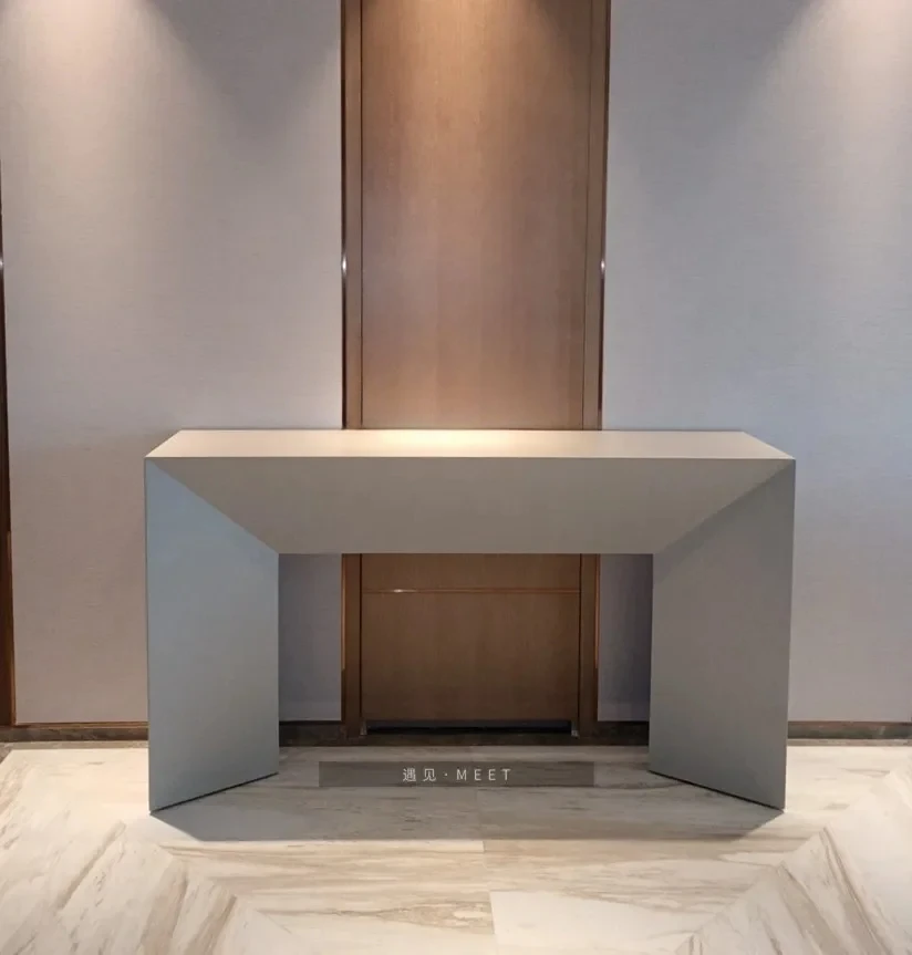 

H Light luxury entrance table Modern simple entrance table Italian style, wall entrance, end view table customization