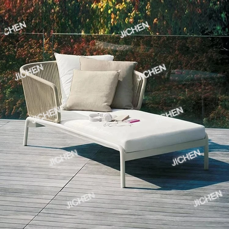 

Шезлонг для пляжа и бассейна JC Outdoor, водонепроницаемый, из алюминия с плетеным веревочным покрытием