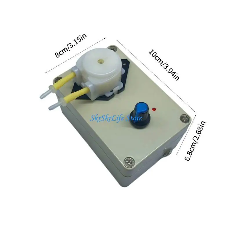 E65E مضخة تمعجية صغيرة مضخة زحف مضخة المعايرة مع معدل تدفق قابل للتعديل مضخة الجرعات للمختبر الكيميائي لتجهيز الأغذية #6