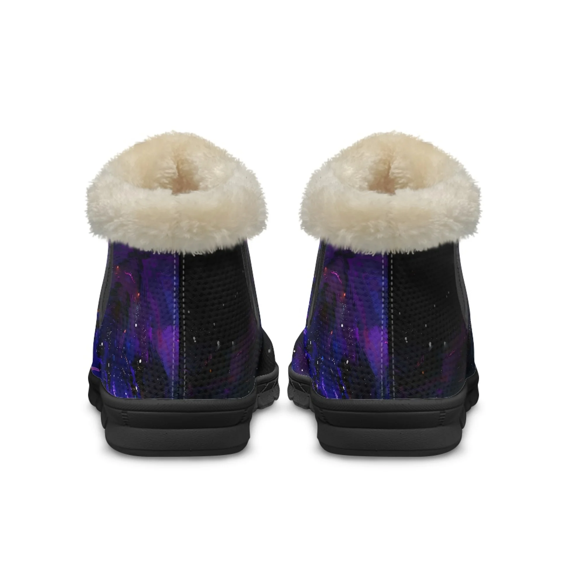 INSTANTARTS Cool Horse Pattern Women Snow Boots New Shoes Anti Slip Short Plush Boots Lining Warm Winter Purple Shoes Round Toe