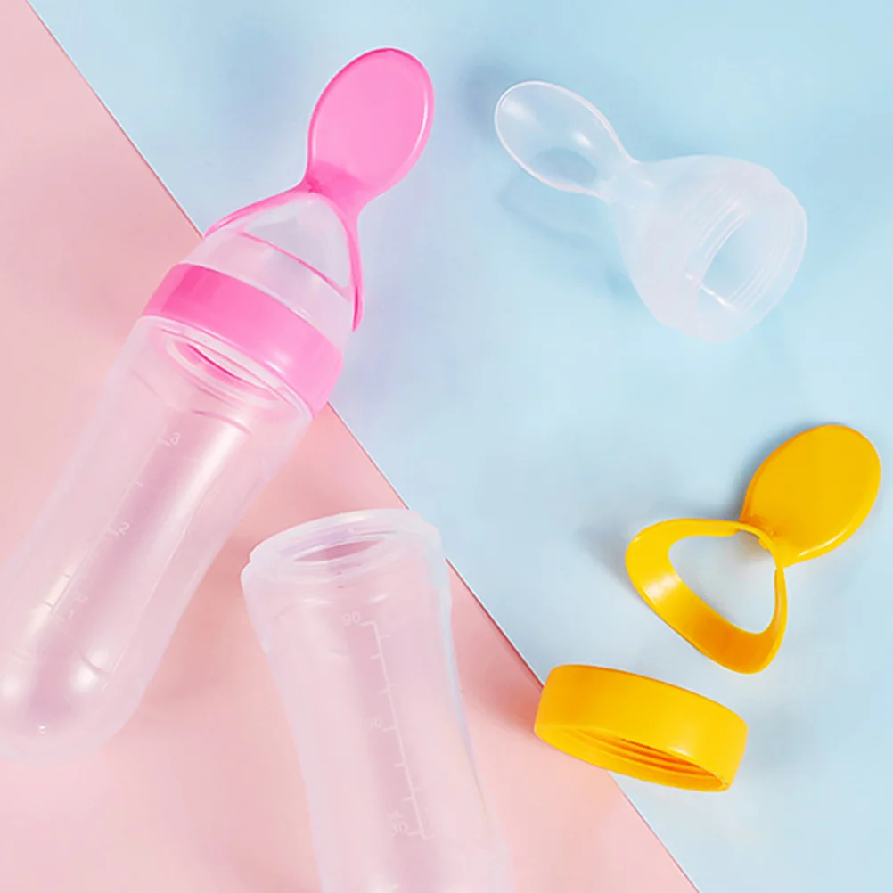 

2pcs Silicone Baby Food Feeders 125Ml Infant Rice Cereal Feeding Bottles Multi-Functional Squeeze Containers For Puree Solid