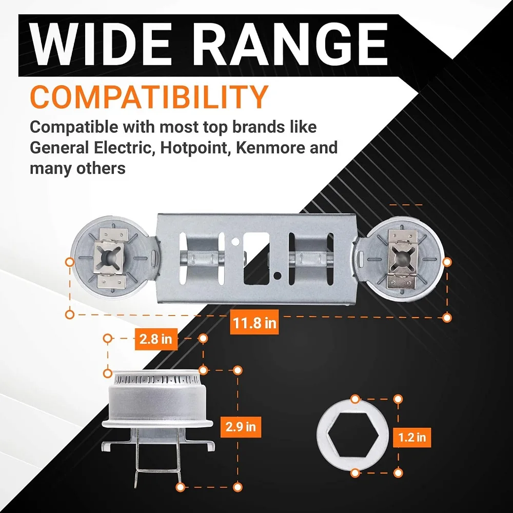 2 Pack WB16K10026 WB29K17 Double Burner Assembly Compatible with GE Kenmore Hotpoint Ranges 868697 AP2633210 WB16K10003