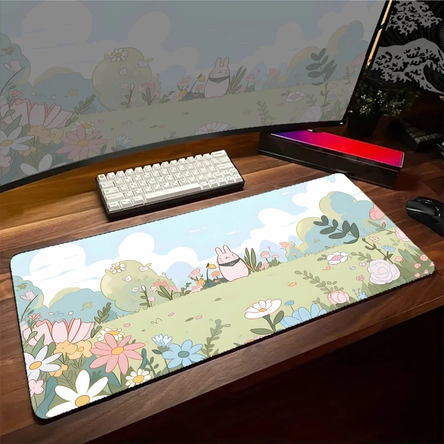 

Leaf Mousepad Kawaii Mouse Pad Large Gaming Desk Pad Cartoon Keyboard Gamer Mat Desk Protector Pc Gaming Mousepads