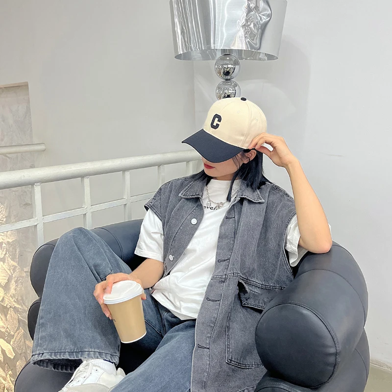 

Цветная кепка с буквами C и утиным языком, спортивная кепка, бейсболка для мужчин и женщин, весна-осень, сотня, повседневная