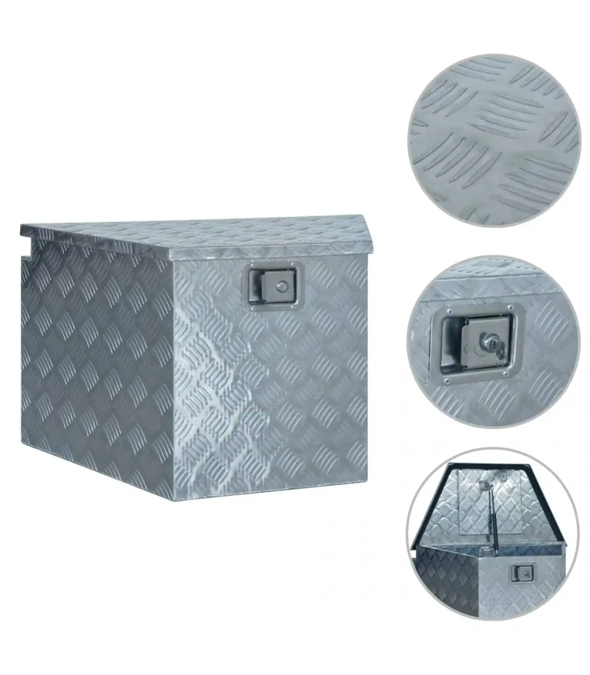 Tool boxes 737/381x410x460mm silver aluminum box