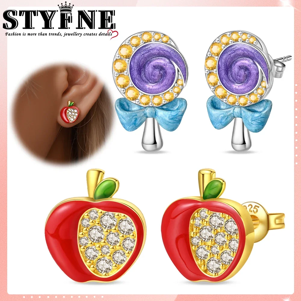 2025 Hot Sale Purple Lollipop, Apple Drop Earrings For Woman Hoop Earring Trend Classic Party Pendant Jewelry Lucky Gift