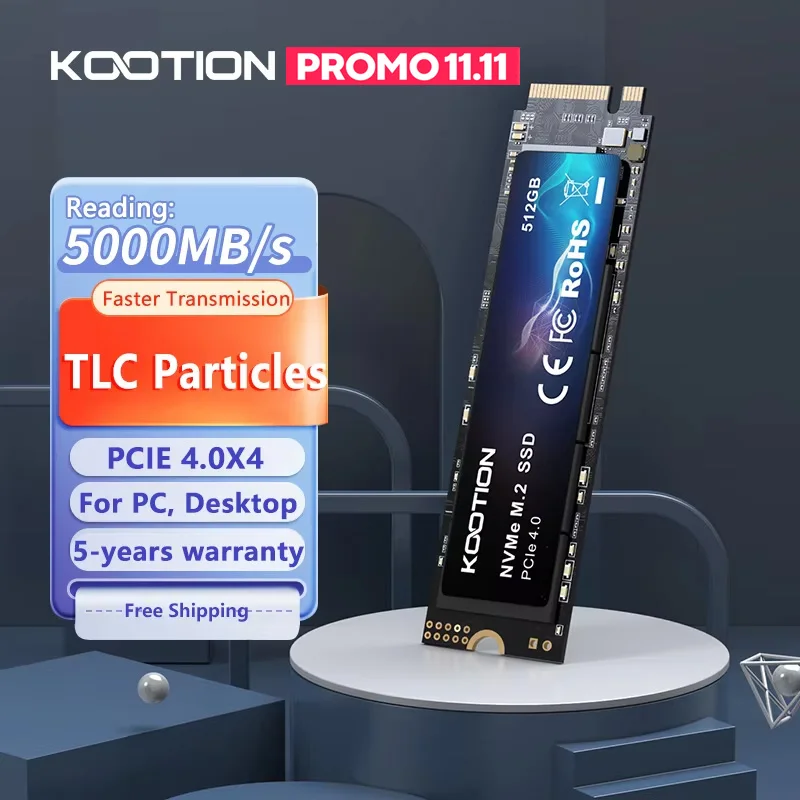 KOOTION M2 SSD NVME 256GB 512GB Gen4*4 Solid State Drive PCIE 4.0X4 2280 Interne harde schijf HDD