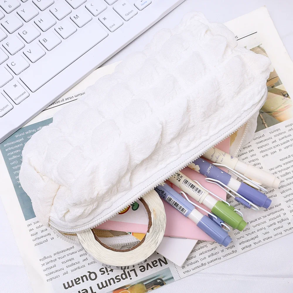 Puffs Cute Pencil Case Stationery Pen Case Large Capacity Pencilcase School Supplies Pencil Pouch Students Pencils Storage Bag