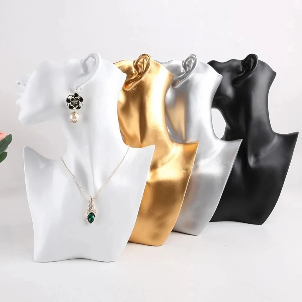 

Resin Side-profile Model Portrait Necklace Display Stand Earrings Necklace Pendant Stand Jewelry Storage And Display Tool