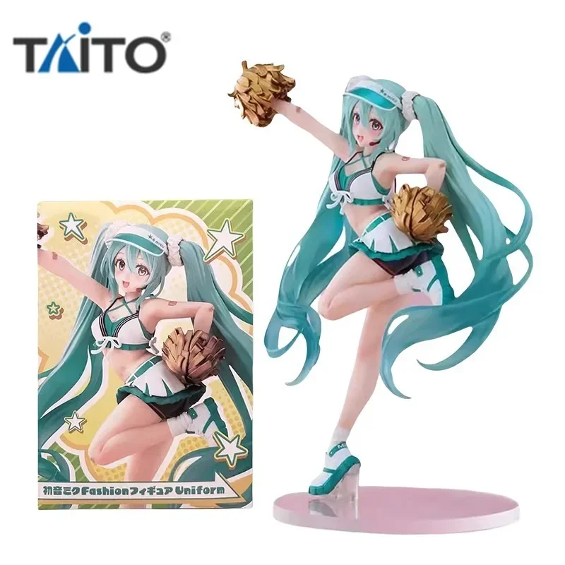 

TAITO Original Hatsune Miku Anime Figure Fashion Velvet High Uniform Action Figure Toys for Kids Gift Collectible Model