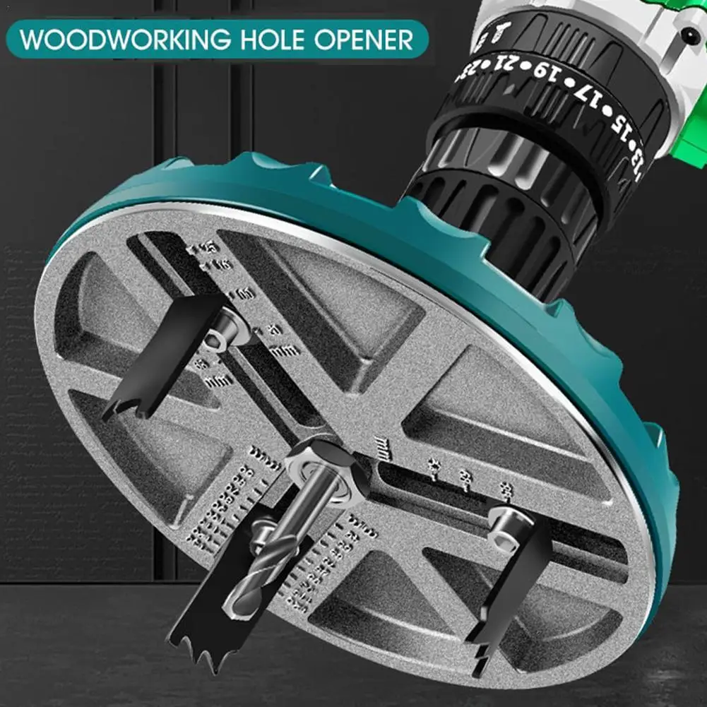 45mm-130mm Adjustable Hole Saw Diameter Woodworking Hole Opener Cutting Tools For Gypsum Board Cork Board For Home Improvement