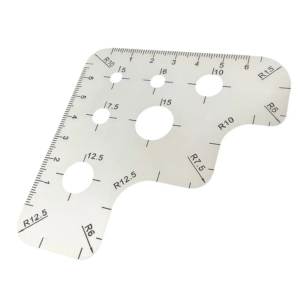 1Pcs Leather Corner Cutter Stainless Steel Angle Ruler Drawing Tool Leather Punch DIY Craft Templates For Leatherworking
