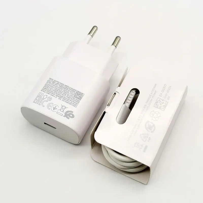 25W PD Charger Super Fast Charge Adapter For Galaxy Z Flip Fold 6 5 4 3 2 S24 S23 S20 S21 S22 Note 20 Ultra 10 Plus A15 A35 A55