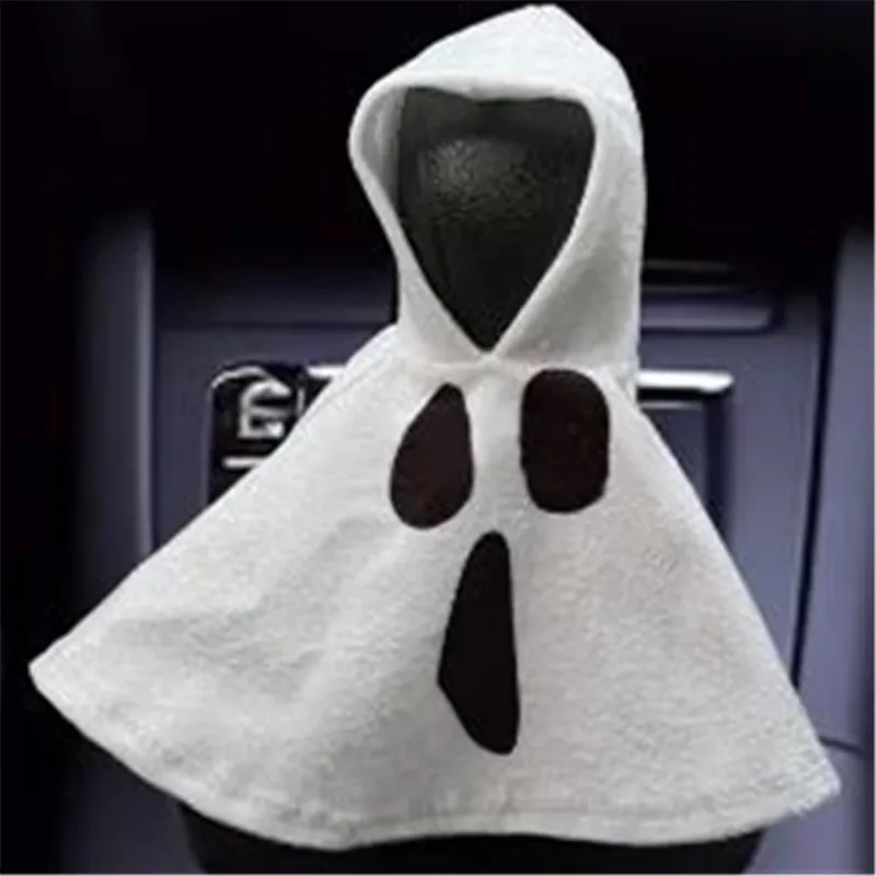 

Funny Hoodie Theme 1/2pcs Set Halloween Ghost Gear Shift Cover Universal Knob Car Interior Decoration