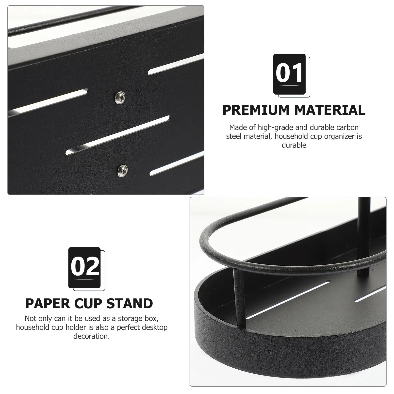 

1PC Cup Storage Rack Household Wear Resistant Organizer Convenient Dispenser Paper Cup Holder Mug Stand Tea Snacks Solution