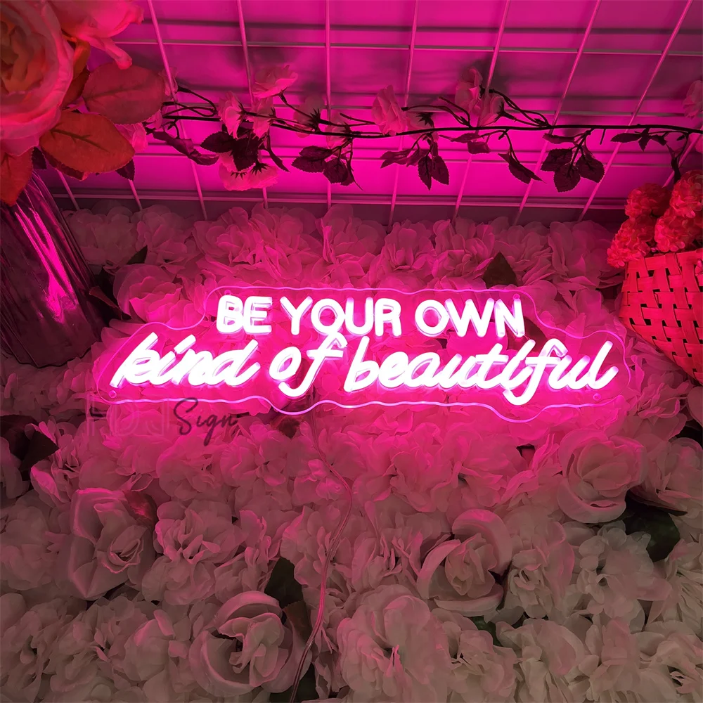 Be your own kind of beautiful Neon Sign LED Wall Room Home Decor USB Bedroom Bedside Wall Decoration Party Birthday Gift