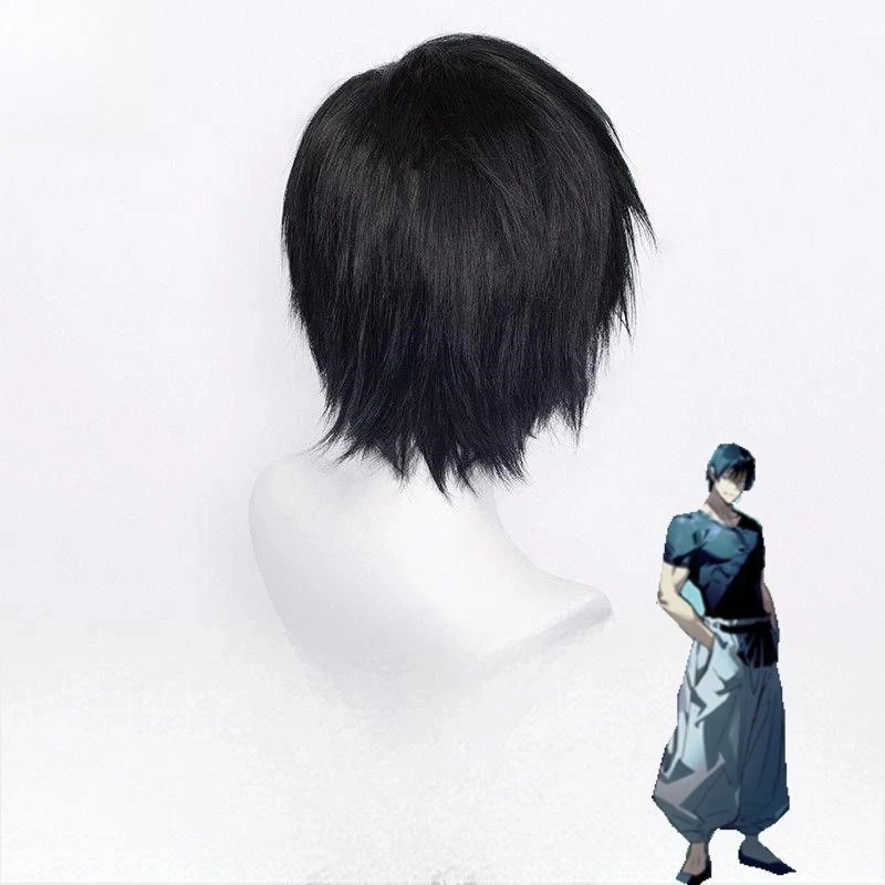Jujutsu Kaisen Toji Fushiguro Cosplay Perücke, stacheliges schwarzes Haar für Zenin Family Sorcerer Look