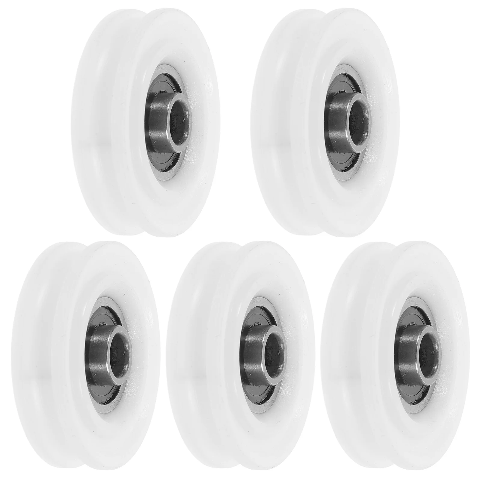 

5Pcs Nylon Coated U-Groove Bearing Pulley Sliding Door Window Track Guide Roller Cabinet Mechanical Equipment Roller