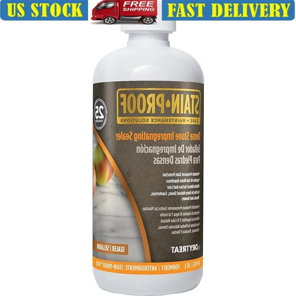 

Stain Proof Dense Stone Impregnating Sealer Countertop Protection Natural Stone Water Salt Oil Stains Granite Marble Dolomite