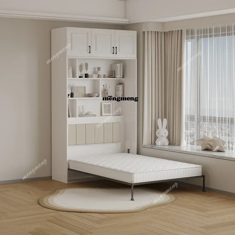 

European Murphy Bed With Closet Organizer Drawers Full Size Bed Space-Saving Sleeping Salon Letto Matrimoniale Unique Furniture
