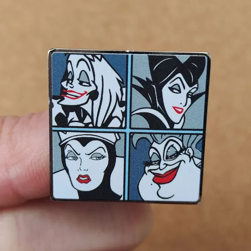 ديزني Maleficent كرولا Ursula المينا دبابيس الكرتون دبابيس شارات قميص التلبيب دبوس ديكور مجوهرات هدية للأصدقاء اكسسوارات