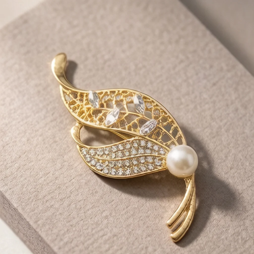 New European-Style Vintage Business Banquet Brooch, Metal La