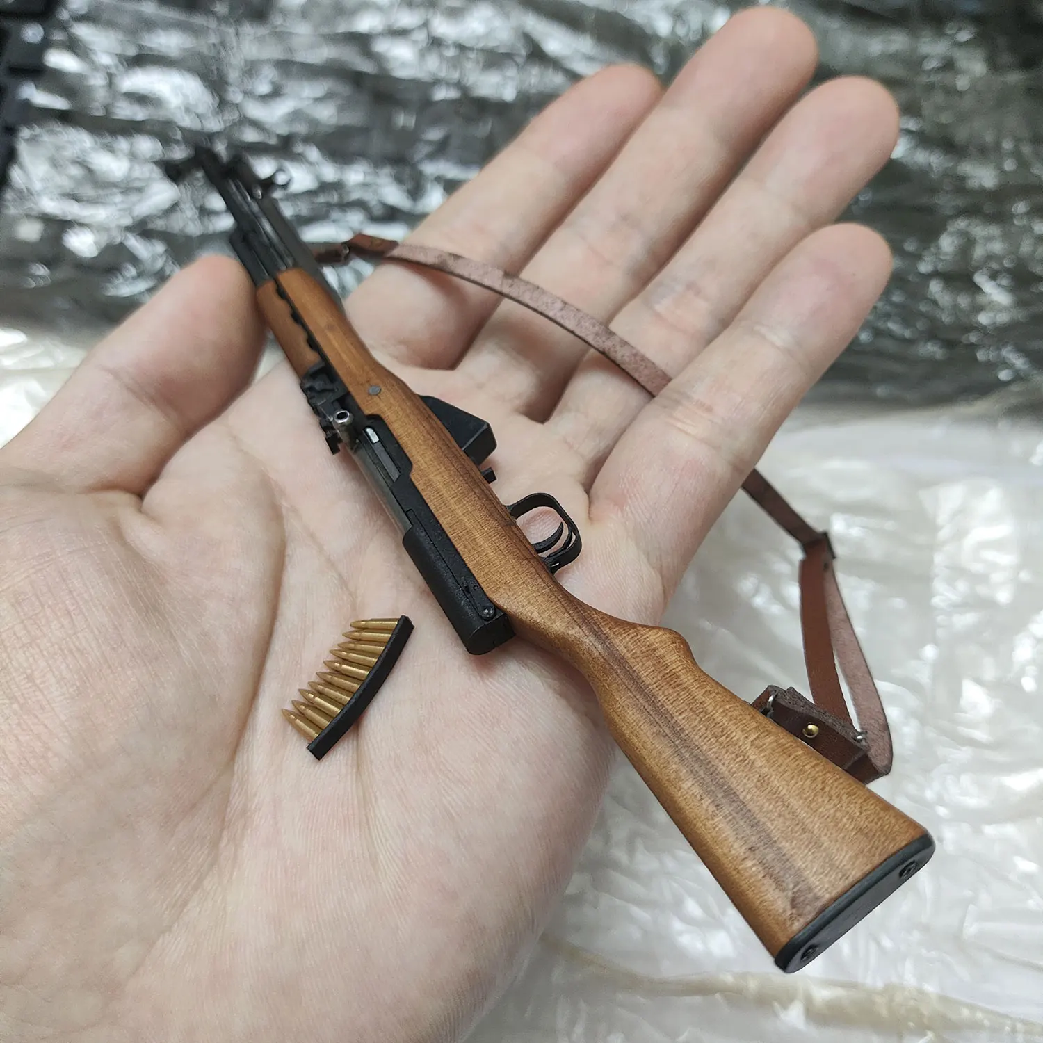 1/6 مقياس SKS بندقية نموذج اليدوية الخشب المعادن انفصال الصينية نوع 56 بندقية شبه أوتوماتيكية مع حربة مسطحة لشخصيات العمل