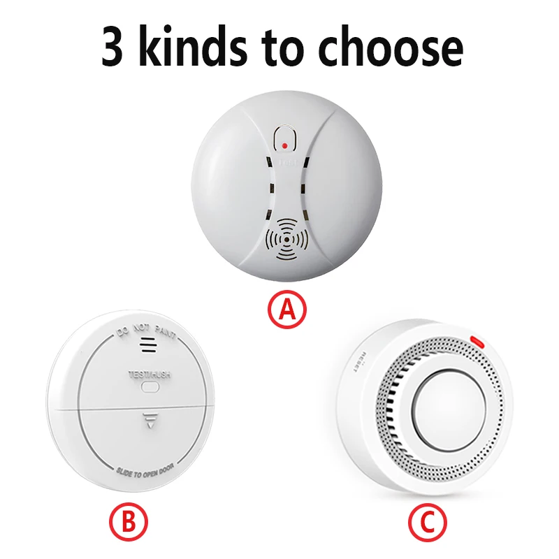 Tuya Smart WiFi Smoke Detector Sensor Alarm Home Security System Siren Fire Smart Life Mobile APP Remote Control Notification